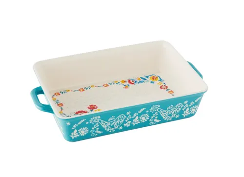 Blue Rectangular Ceramic Baker Dish
