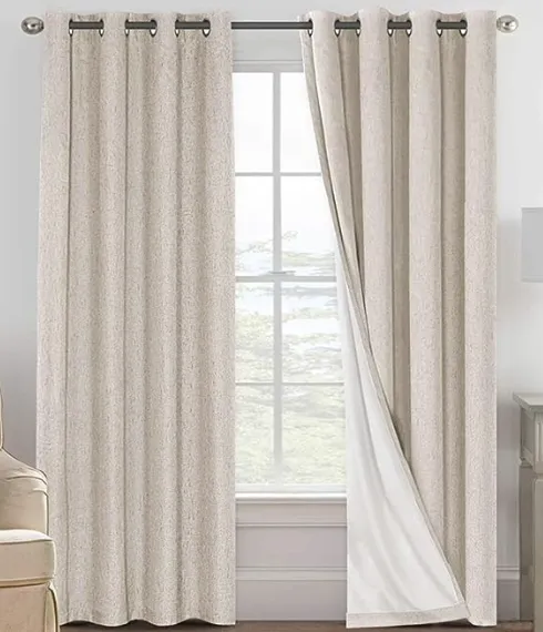Natural Linen Curtain Panels