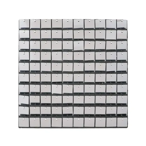 Silver panel wall