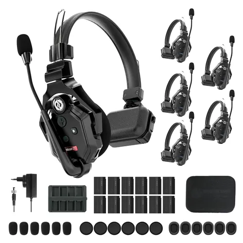 Hollyland 1100ft Wireleess Intercom System With 6 Headsets