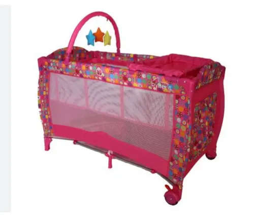 BYBERIT HOLLY PLUS PINK crib/cot for Baby, without mattress