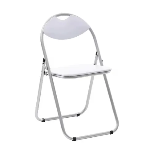 Padded Folding Chair - White