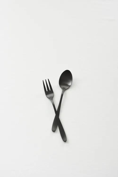 Zwart bestek - set dessert