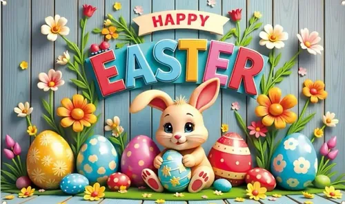 Happy Easter Backdrop