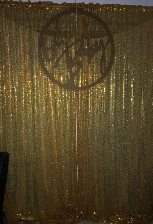 Gold Sequin Back Drop