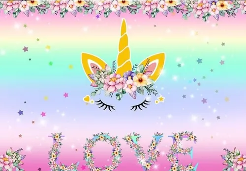 Unicorn Themed Photo Backdrop 