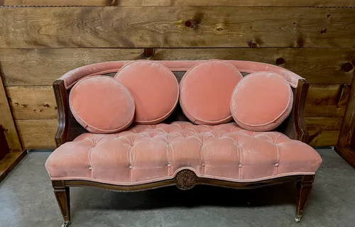Pink hotsell antique couch