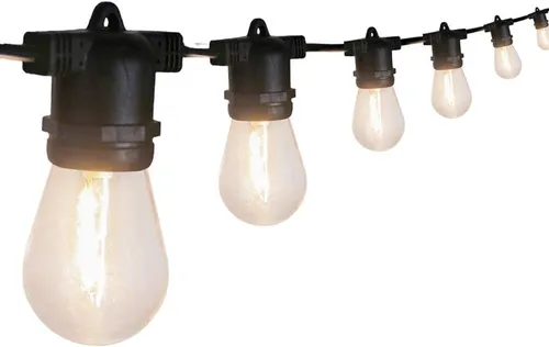 Guirlande Guinguette 10m 2 ampoules par mètre blanc chaud