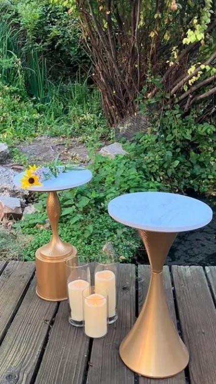 Marble top end tables