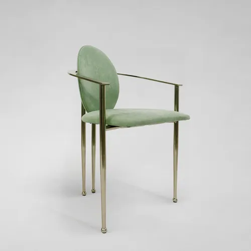 Chaise verte, designer inconnu pour Belgo  Chrom