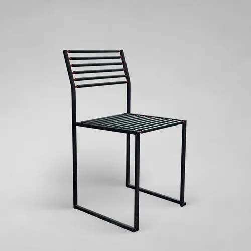 Chaise en métal, inconnu, années 1980