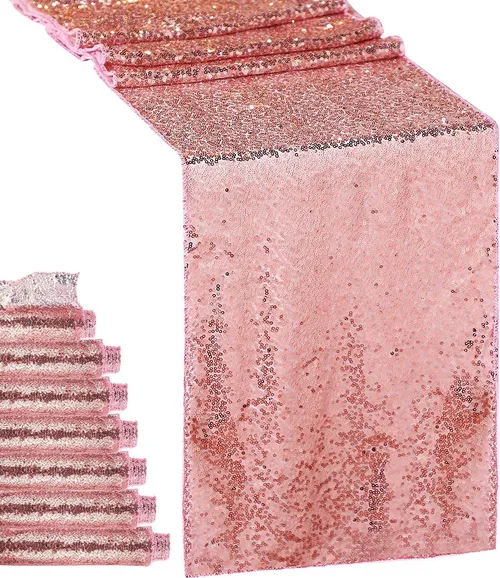 PINK SEQUIN TABLE RUNNER