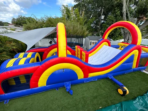 35 FOOT Classic Obstacle Course With Slide