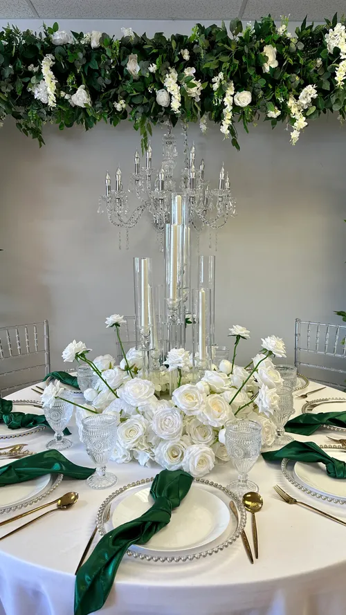 White Rose candle wreath