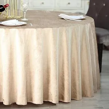 Champagne Velvet Tablecloths 