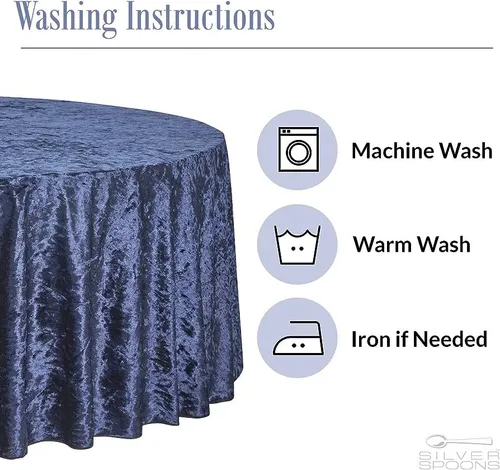 120” Navy Blue Velvet Tablecloths