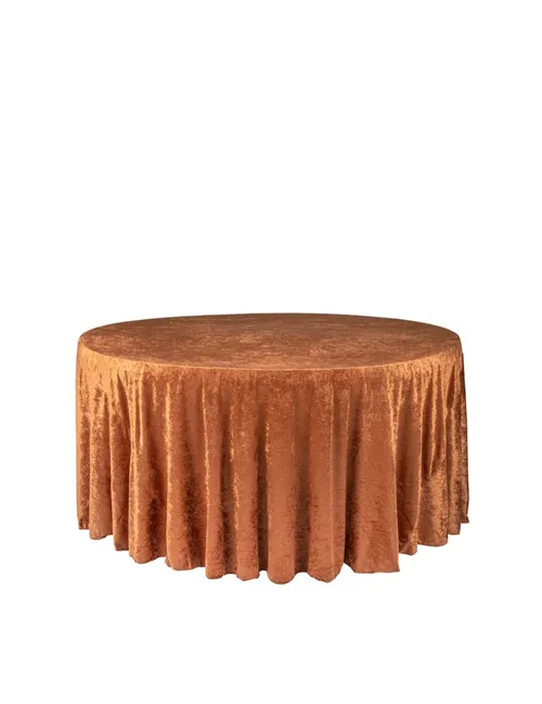 Terracotta 120” Velvet tablecloth 