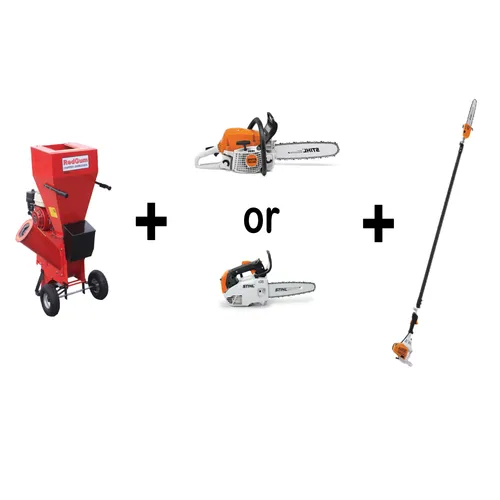 Pruning & Chipping Pack w/ Small Chainsaw