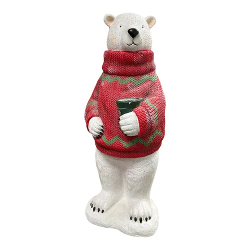 687 - Polar Bear In Red Sweater - 30