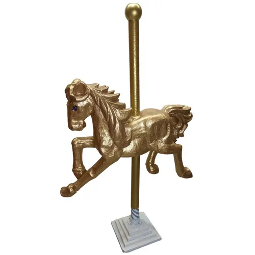  Oversized - Horse - 4' x 1' x 5.5' - Gold - Carousel