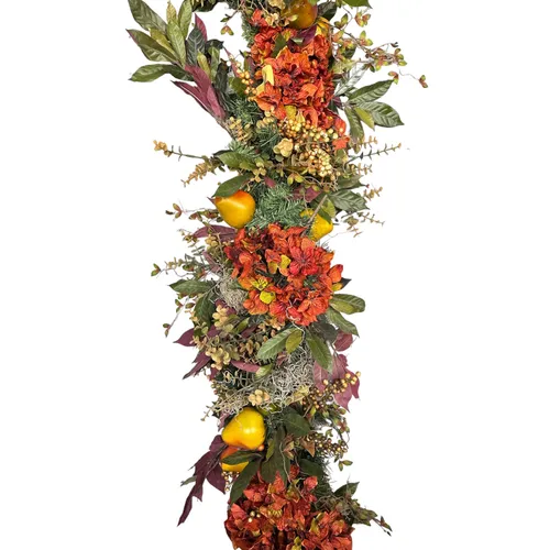 Garland - Thanksgiving - 8' - Custom Build - w Fall Foliage