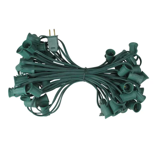 Light Strand - 50' - C9 - Green Wire - No Bulb