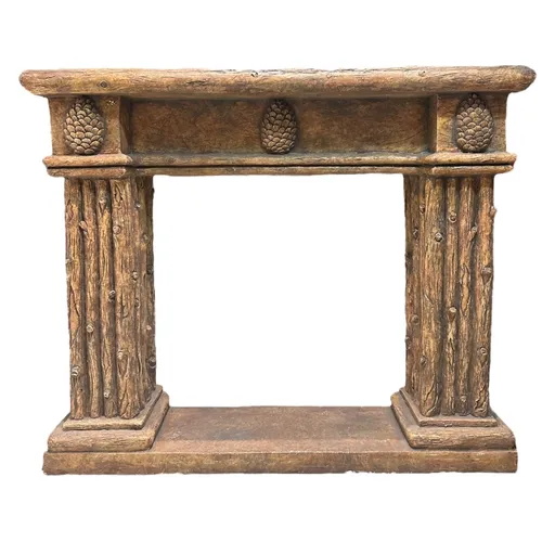 814 - Oversized - Brown Fireplace Mantel - 60