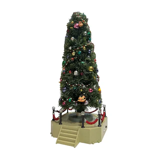 701 - Smalls - Decorated Christmas Tree On Platform w Steps - 13