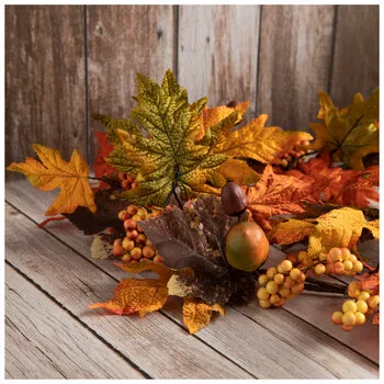 Garland - Thanksgiving - 6' - Custom Build - w Fall Folliage