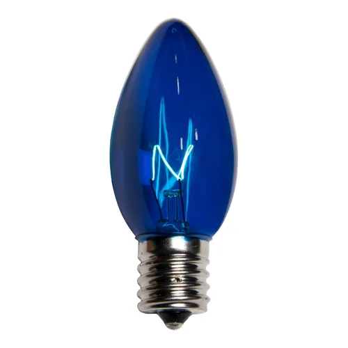 Lights - C9 Bulbs - Blue -Translucent - Box of 25