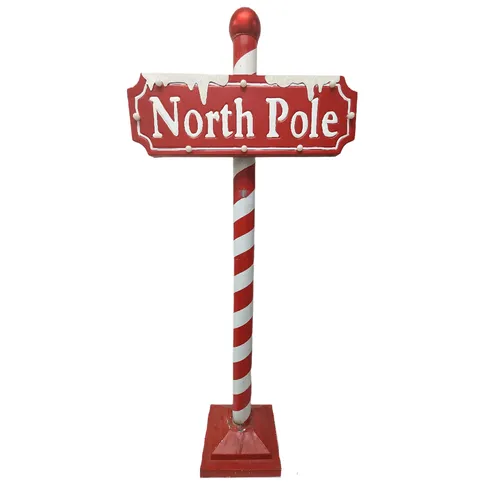 Oversized - North Pole Sign - Metal