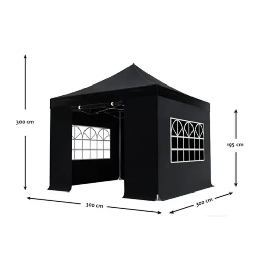 Partytent Easy Up zwart diverse maten