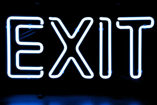 Neonleuchte Exit