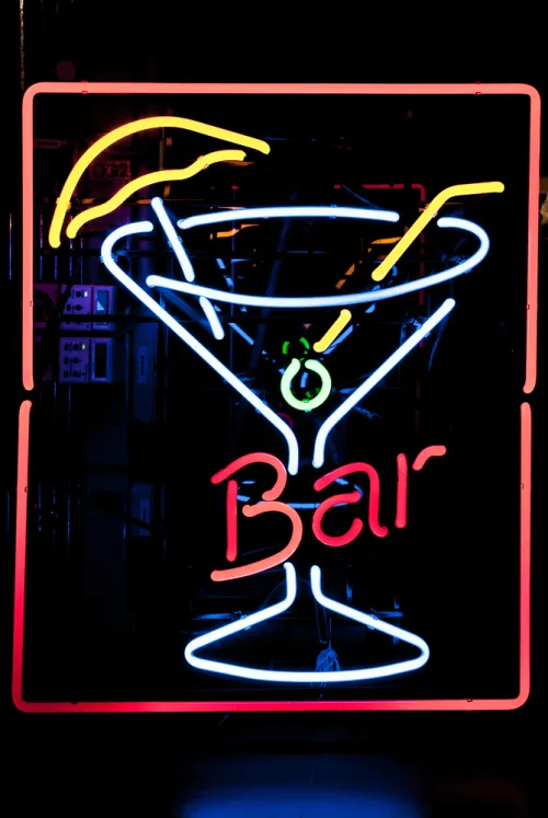 Neonleuchte Bar Cocktail