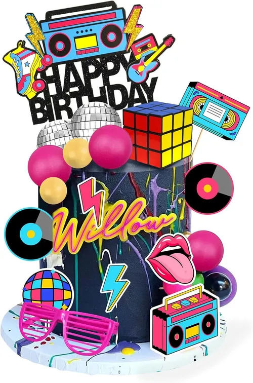 Retro Disco Birthday Cake Add on only with Dessert Cart Order