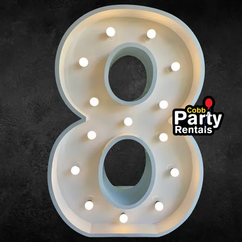 Rentals - Rent Giant Marquee Lightup Number 8 with Lights