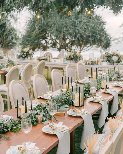 Event Package Table Decor Only (TableCovers, Charger Plates, Menus, Napkins, Centerpieces, Chair Sashes)