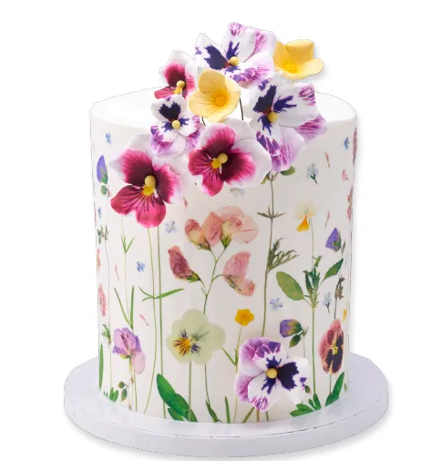 Pressed Flowers Cake Add on only with Dessert Cart Order