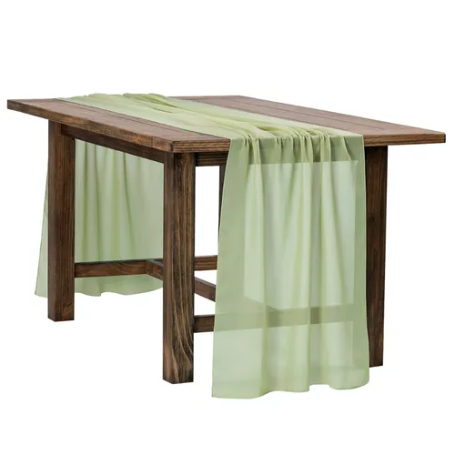 Sage Chiffon Table Runner 10FT x 27