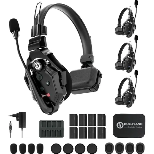 HOLLYLAND Solidcom C1-4S Full Duplex Wireless Intercom System (4x headsets)