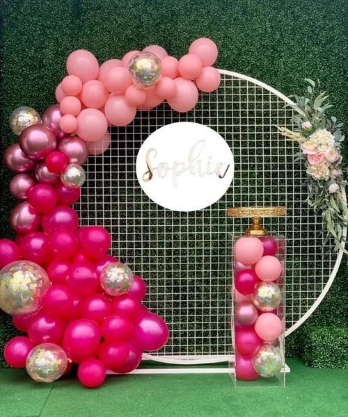 Round Mesh Backdrop 2m White