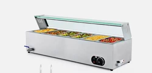 Food Warmers/Bain Maries/Serving Station - 6 Tray
