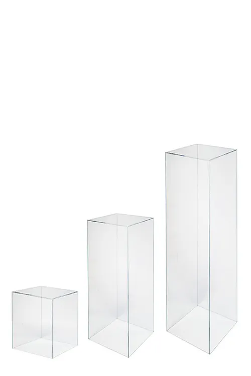 Clear Plinths Set of 3