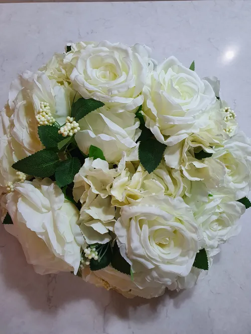 Artificial Flower Round - Pink or White