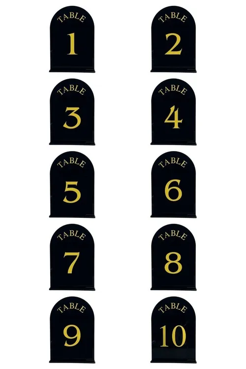 Table Numbers (1-20) - Black Acrylic