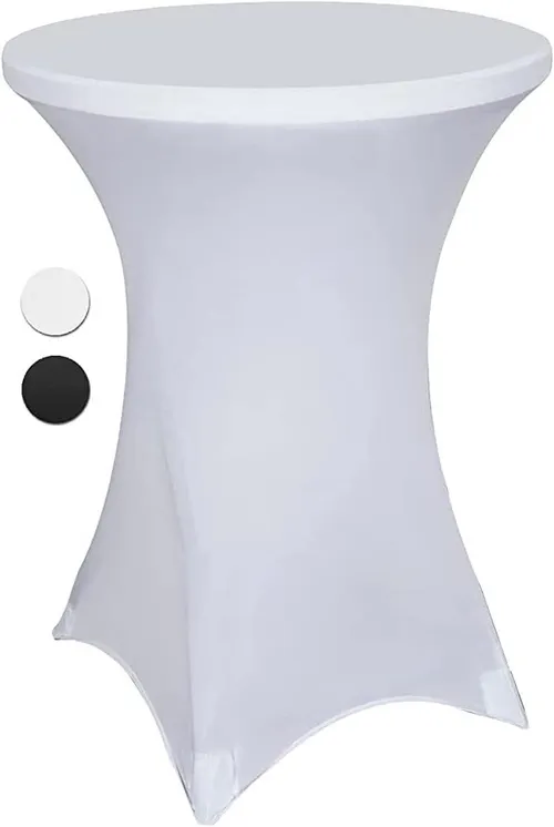 Bar Table Covers - White/Black