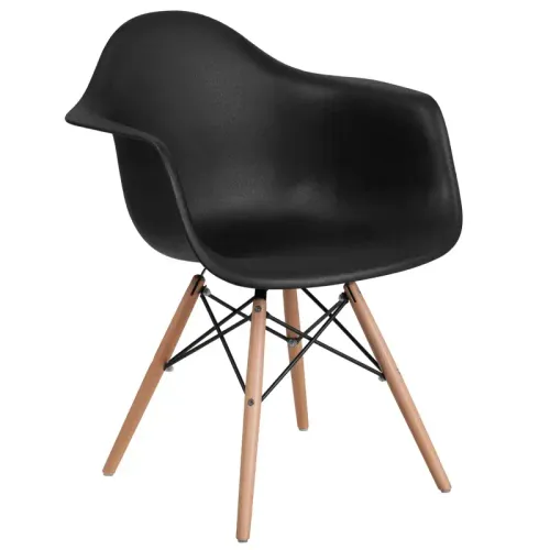 (SINGLE) Black MCM Armchair