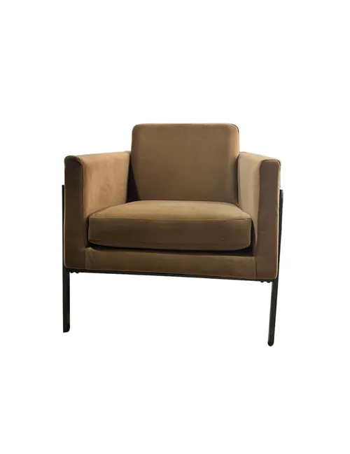 Narrow Arm Cocoa Camel Accent Chair
