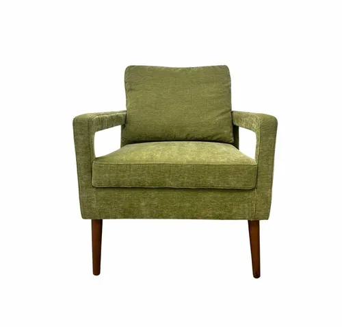 Green Chenille Arm Chairs