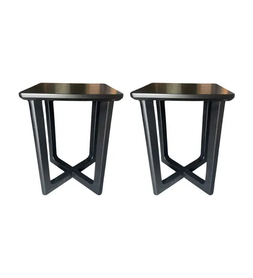 Set of 2 Black Side Tables